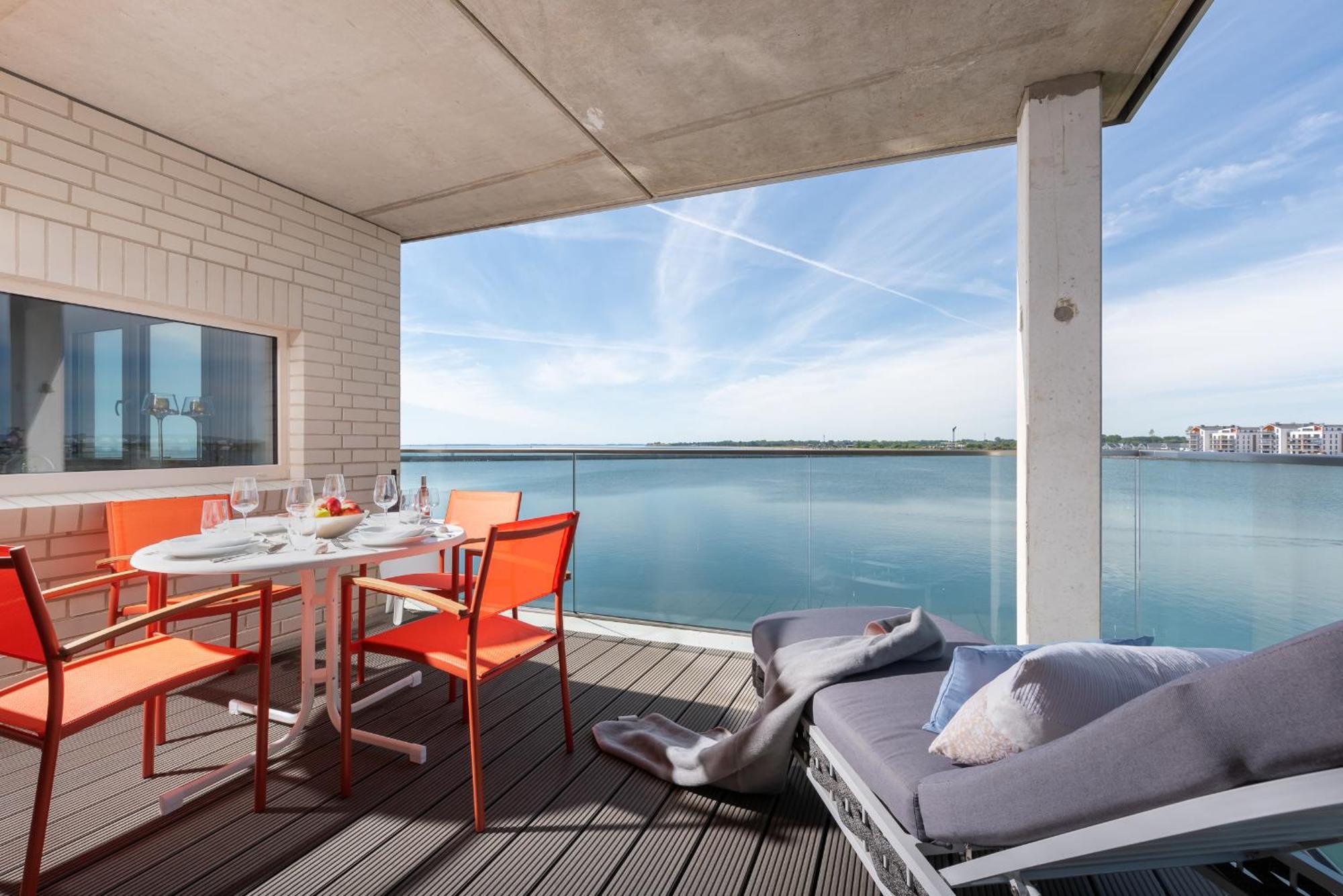 Brise- Direkt Am Wasser, Hafenblick, Fahrstuhl, Sauna, Ueberdachter Balkon ออลเพนิทซ์ ภายนอก รูปภาพ